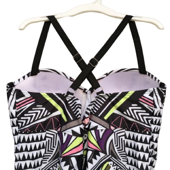 Ekouaer Geometric Print One Piece Bathing Suit S - Picture 6 of 8